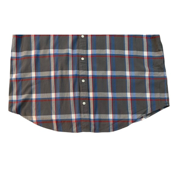 Bonobos Men's size 2XL Gray/Blue/Red Prominent Fit Warm Flannel Plaid Shirt - Picture 5 of 8